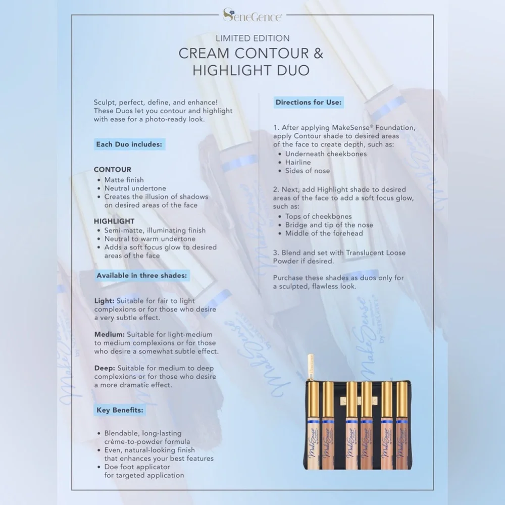 Senegence Contour & Highlight Duo (Limited Edition), Medium Shade